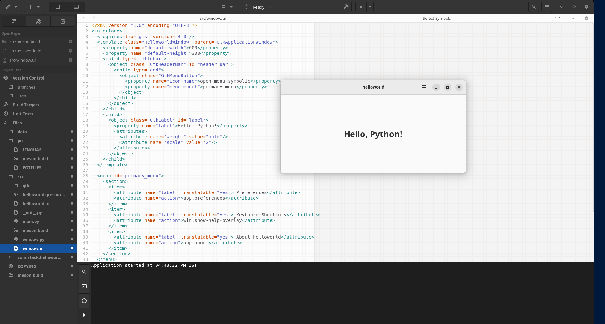How to build and execute Python based GNOME Application - Middleware ...
