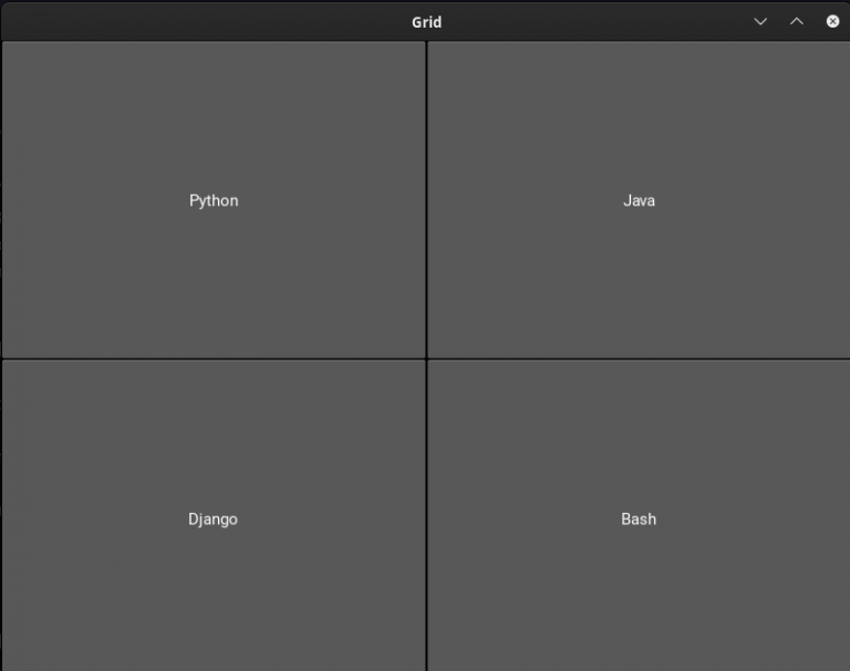 How to use GridLayout with a basic usecase - Middleware|Technologies