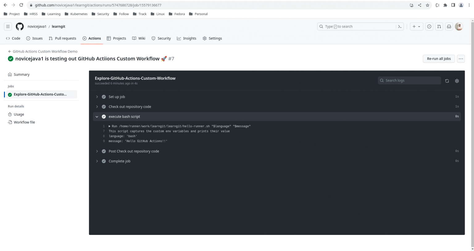 How to build a custom GitHub Workflow with variables and scripts ...
