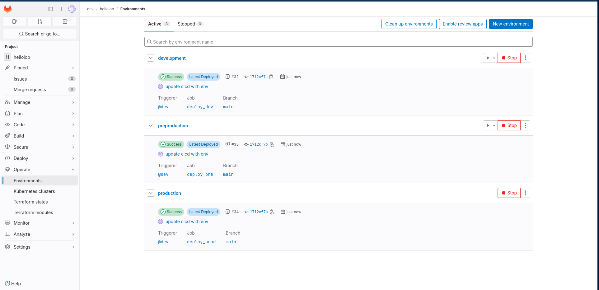 How to make use of environments to manage deployments in Gitlab ...